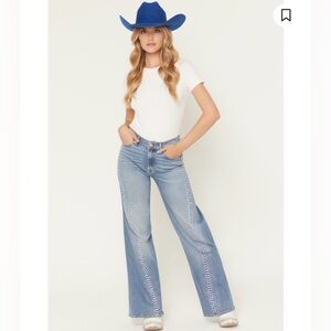 7 For All Mankind Twisted Lotta Embellished Flare Jeans in Love Soul